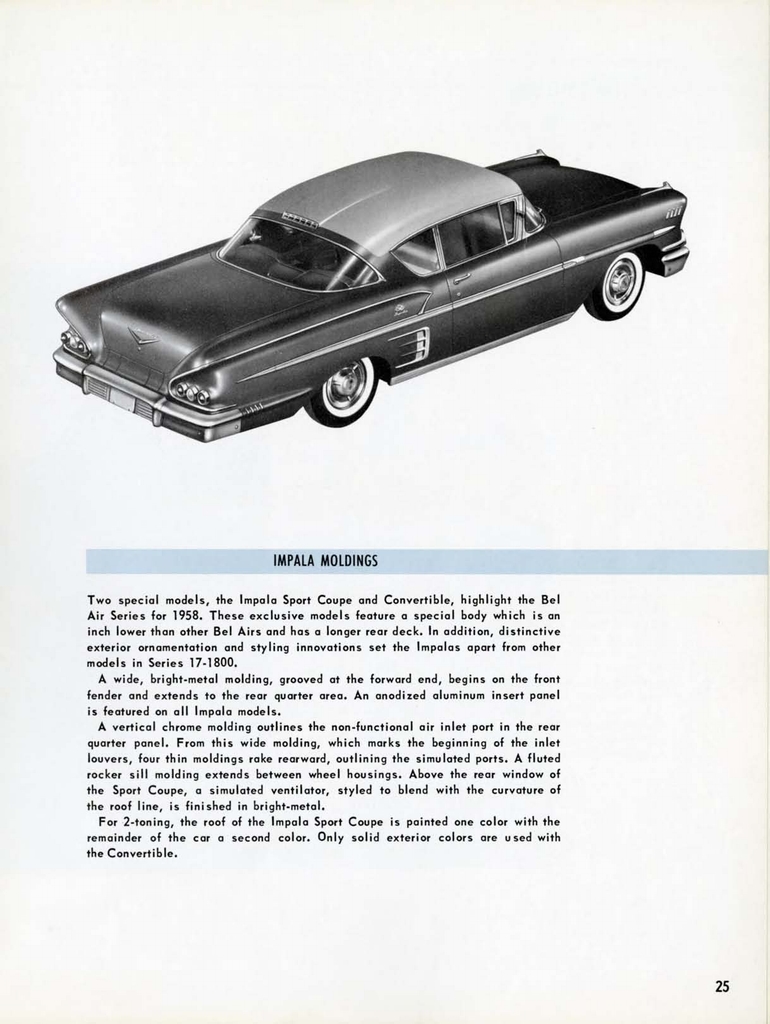 1958 Chevrolet Engineering Features Booklet Page 7